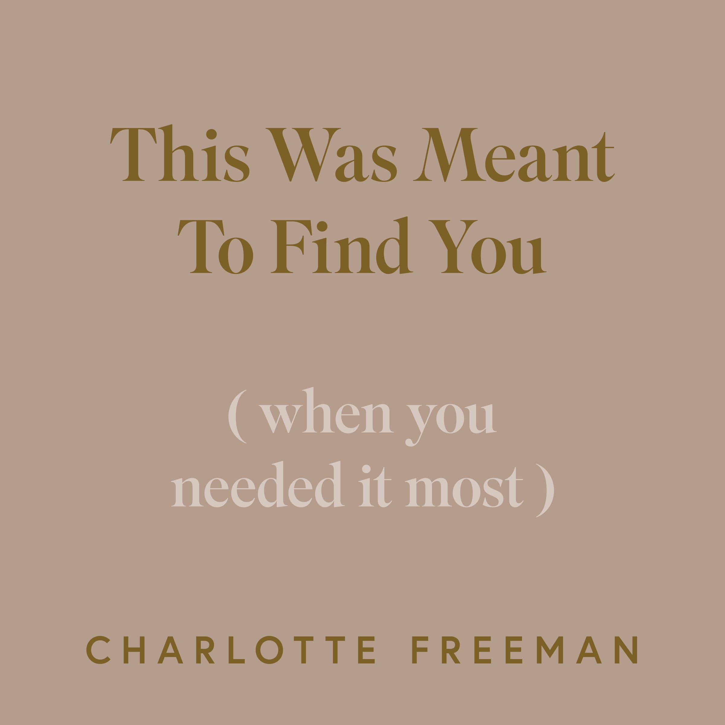 This Was Meant to Find You: When You Needed It Most cover